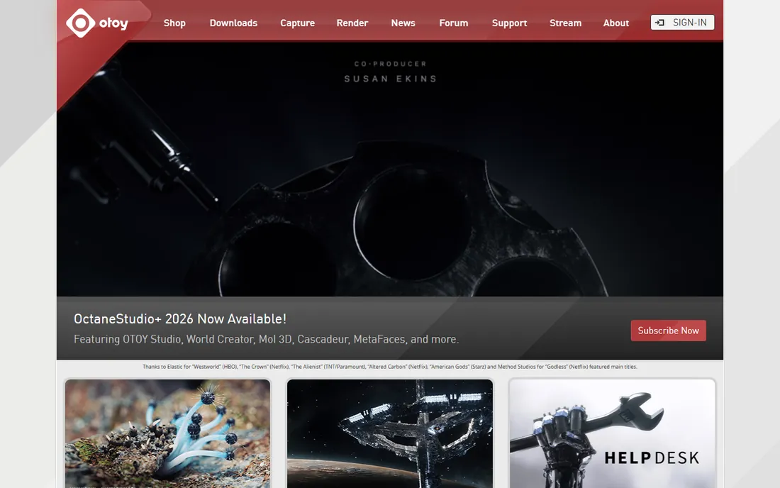 OctaneRender homepage
