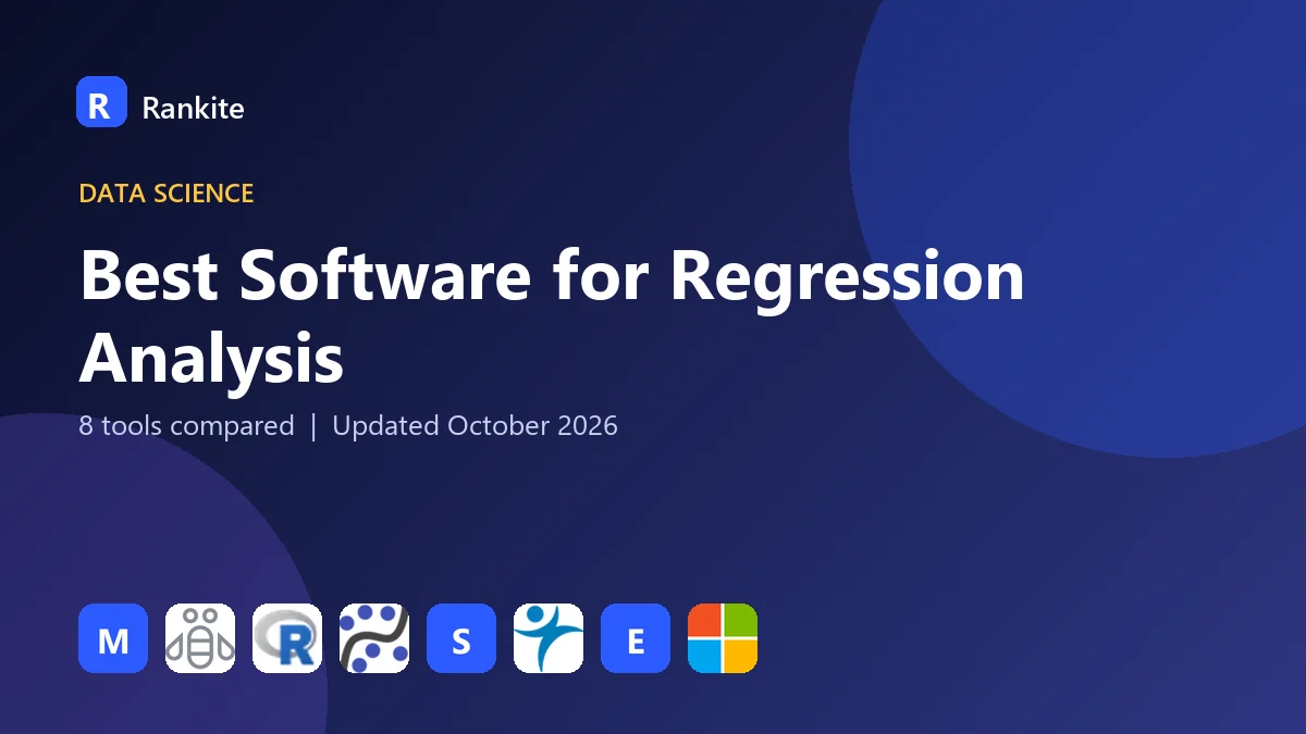 Best Software for Regression Analysis in 2026: 8 Tools Compared