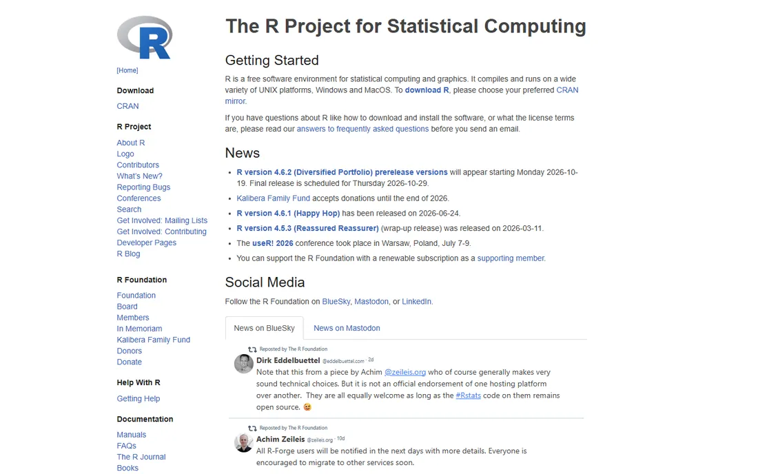 R homepage