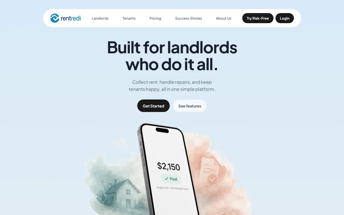RentRedi homepage