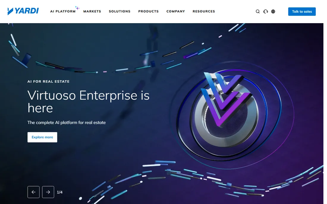 Yardi Breeze homepage