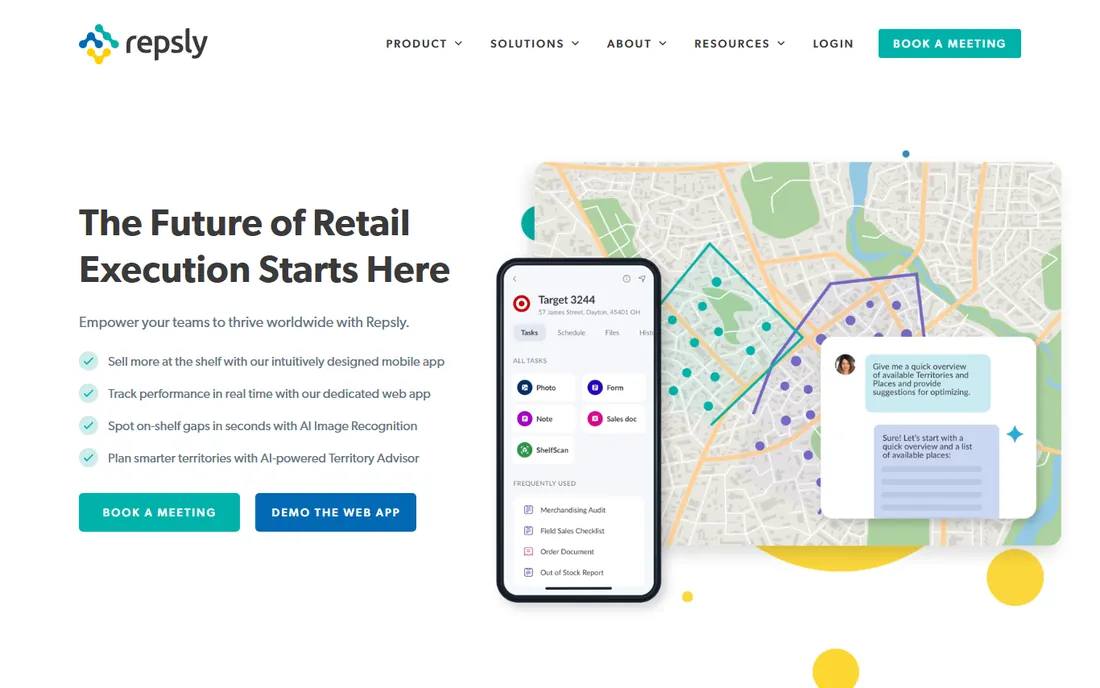 Repsly homepage