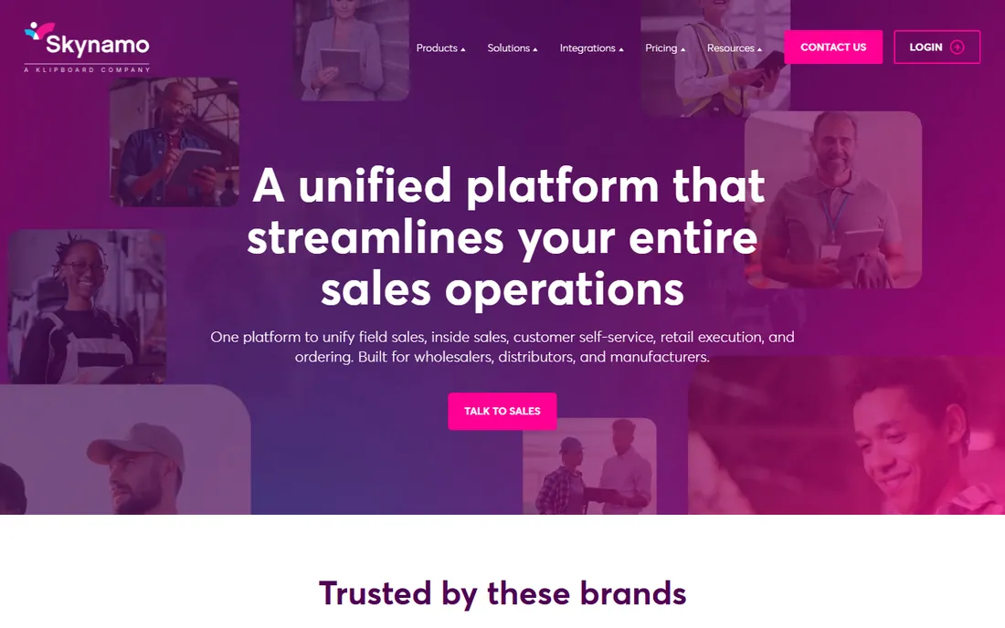 Skynamo homepage