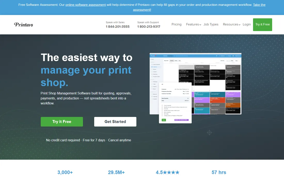 Printavo homepage