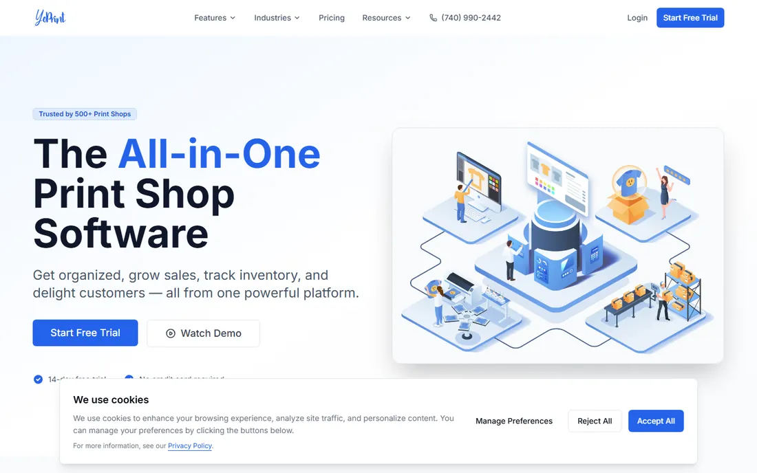 YoPrint homepage