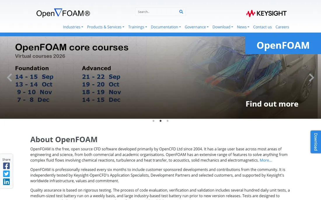 OpenFOAM homepage