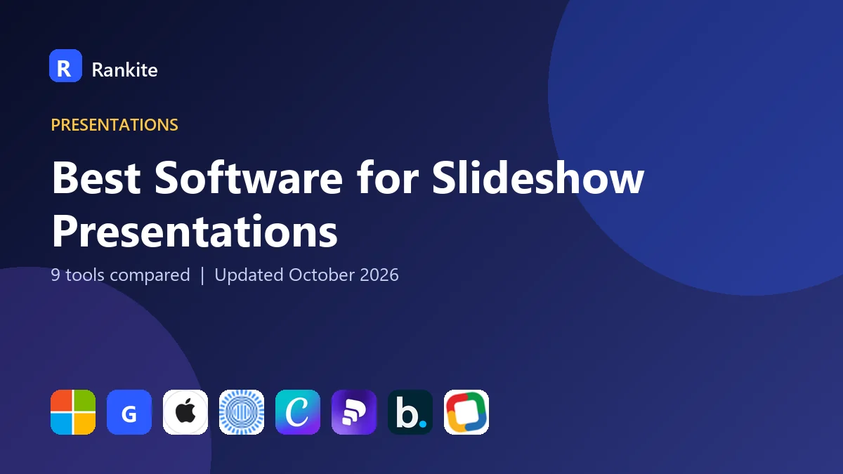 Best Software for Slideshow Presentations in 2026: 9 Tools Compared