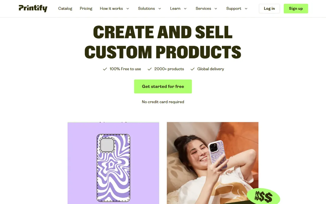 Printify homepage