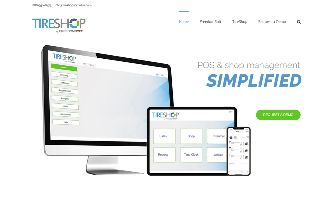 TireShop homepage