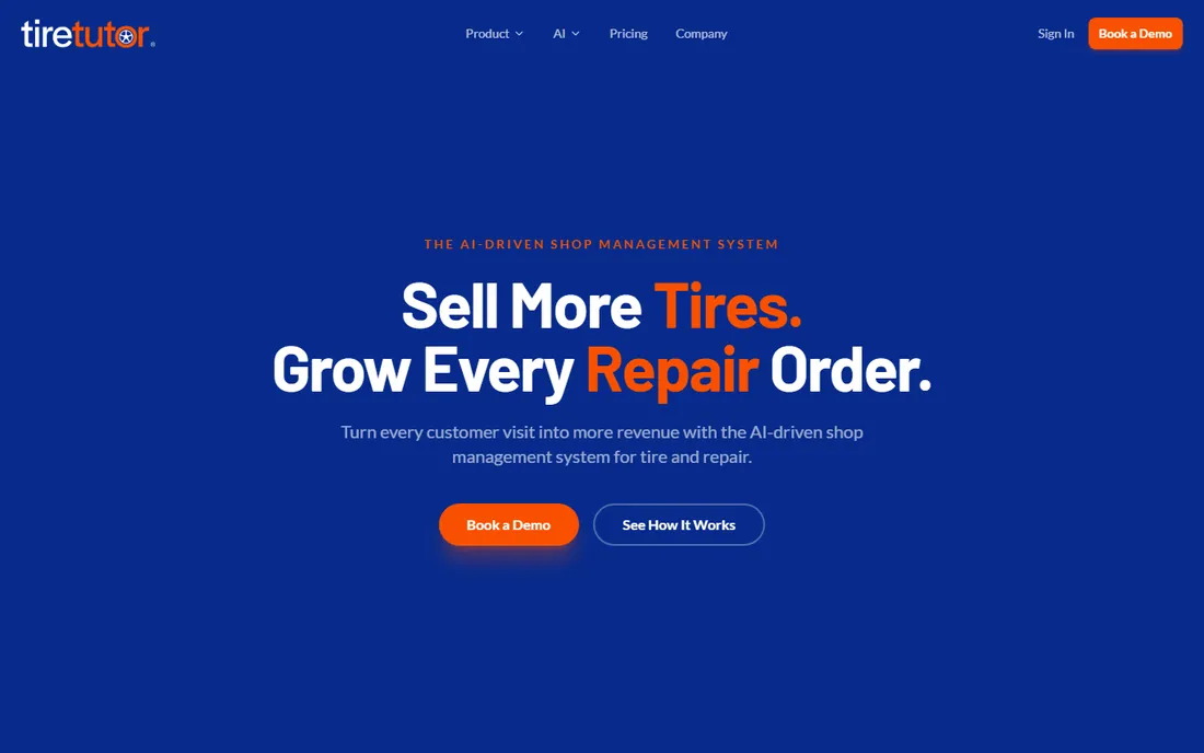 TireTutor homepage