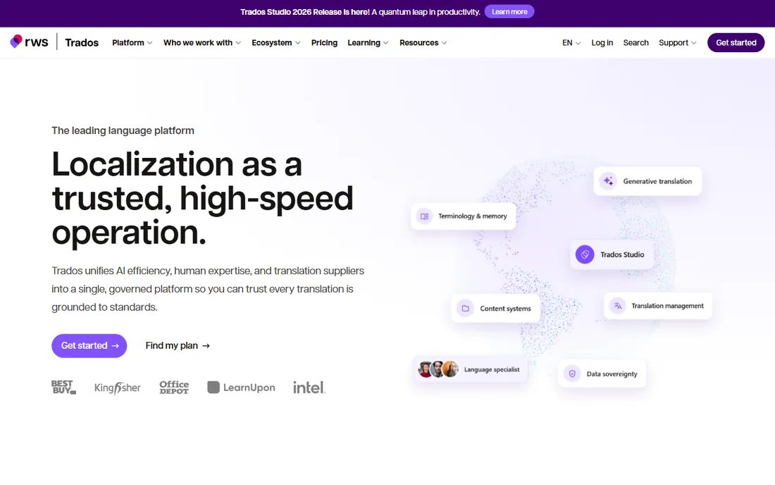 Trados Freelance homepage