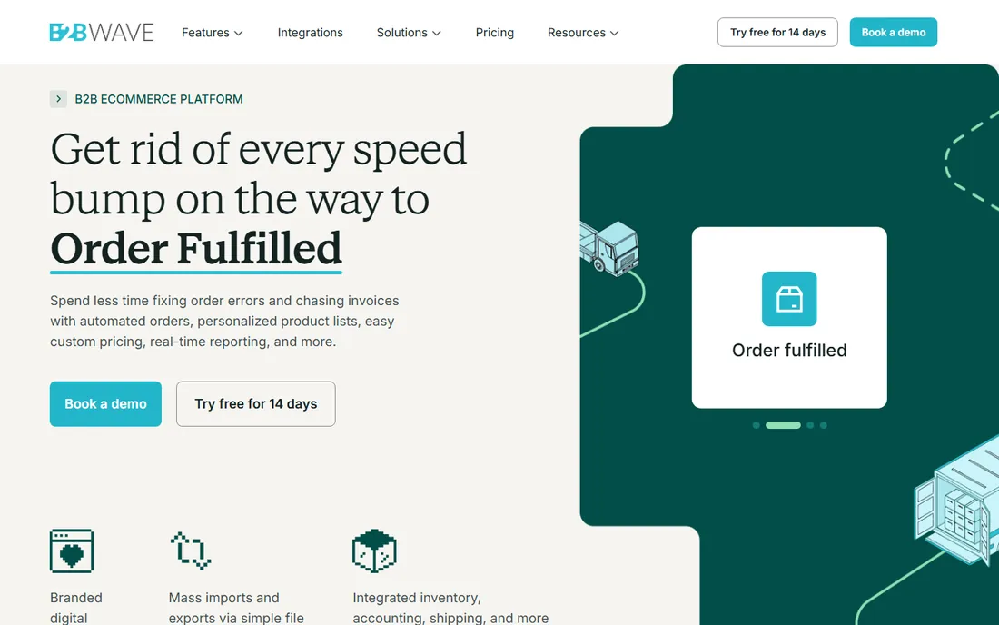 B2B Wave homepage