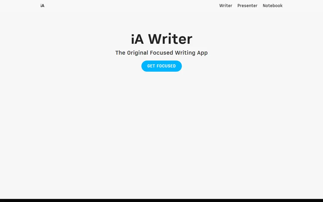 iA Writer homepage
