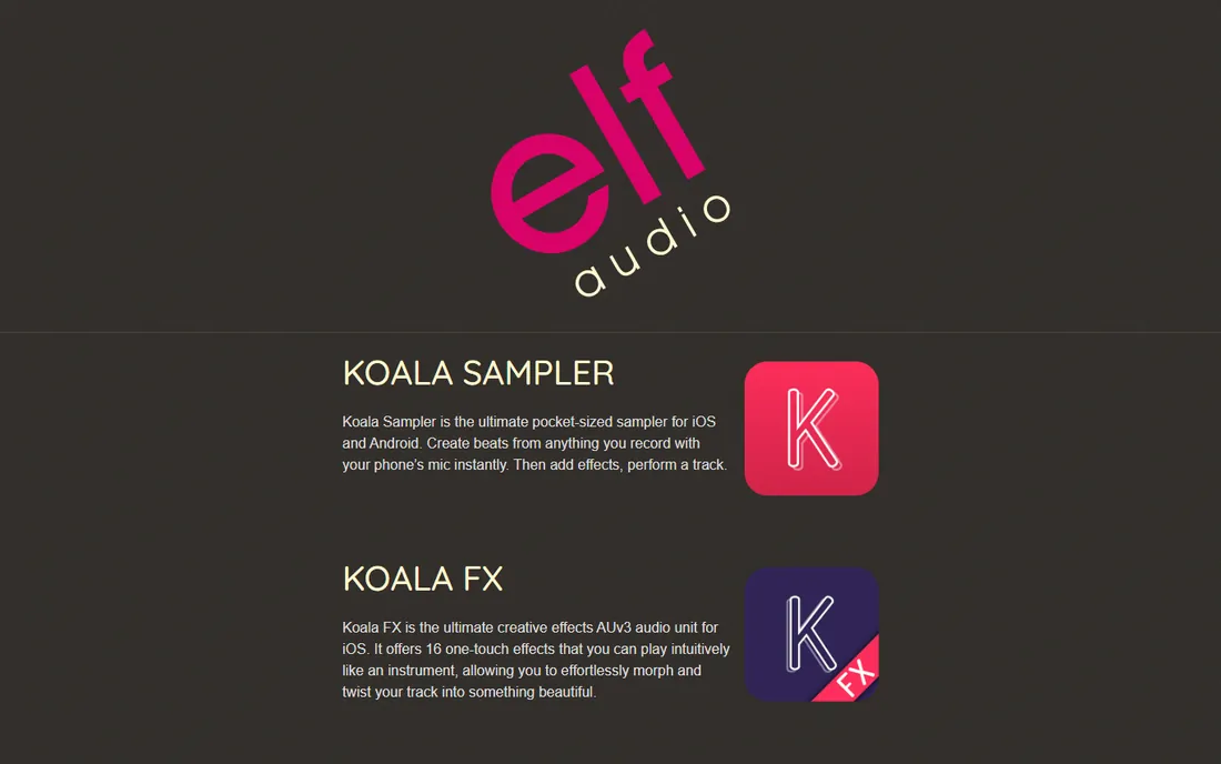 Koala Sampler homepage