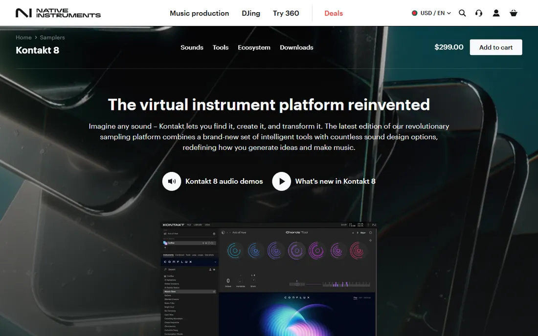Kontakt 8 homepage
