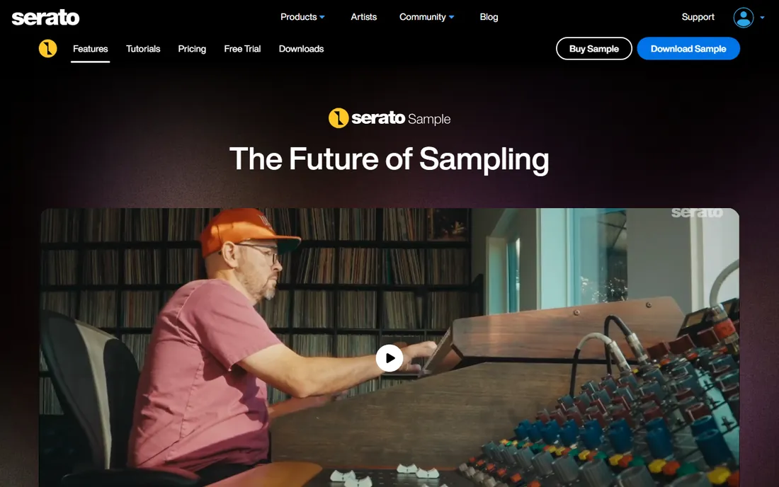Serato Sample homepage