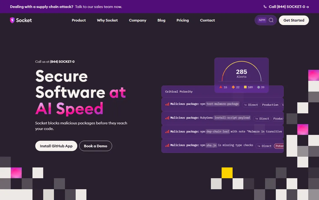 Socket homepage