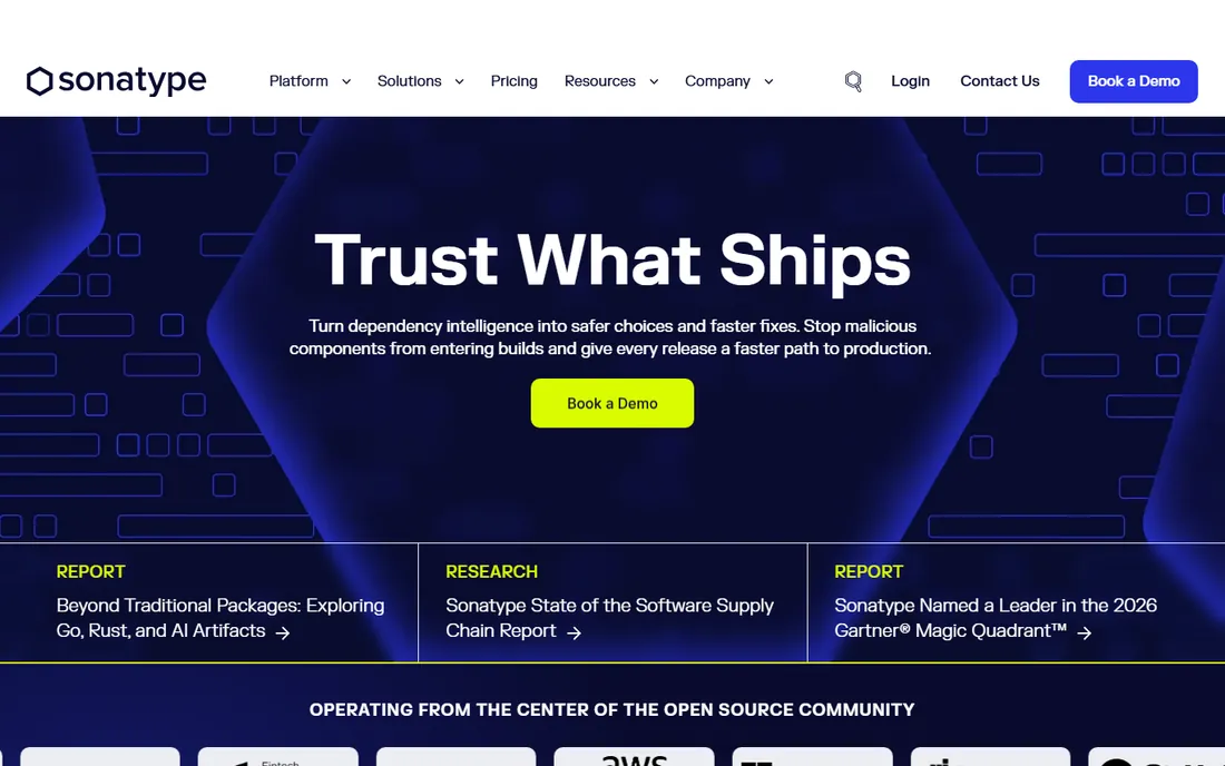 Sonatype homepage