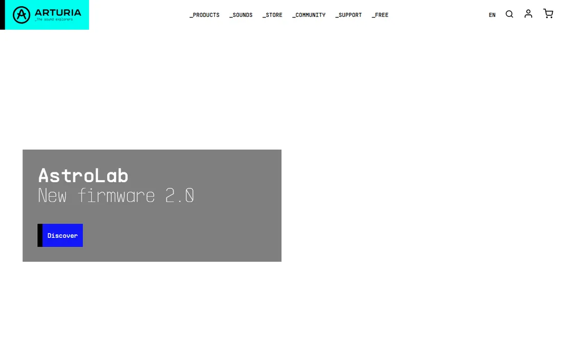 Arturia Pigments 6 homepage