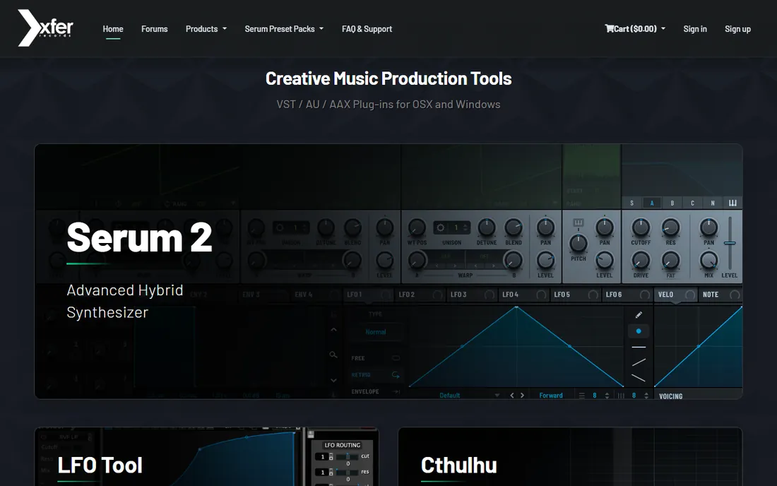 Xfer Serum 2 homepage