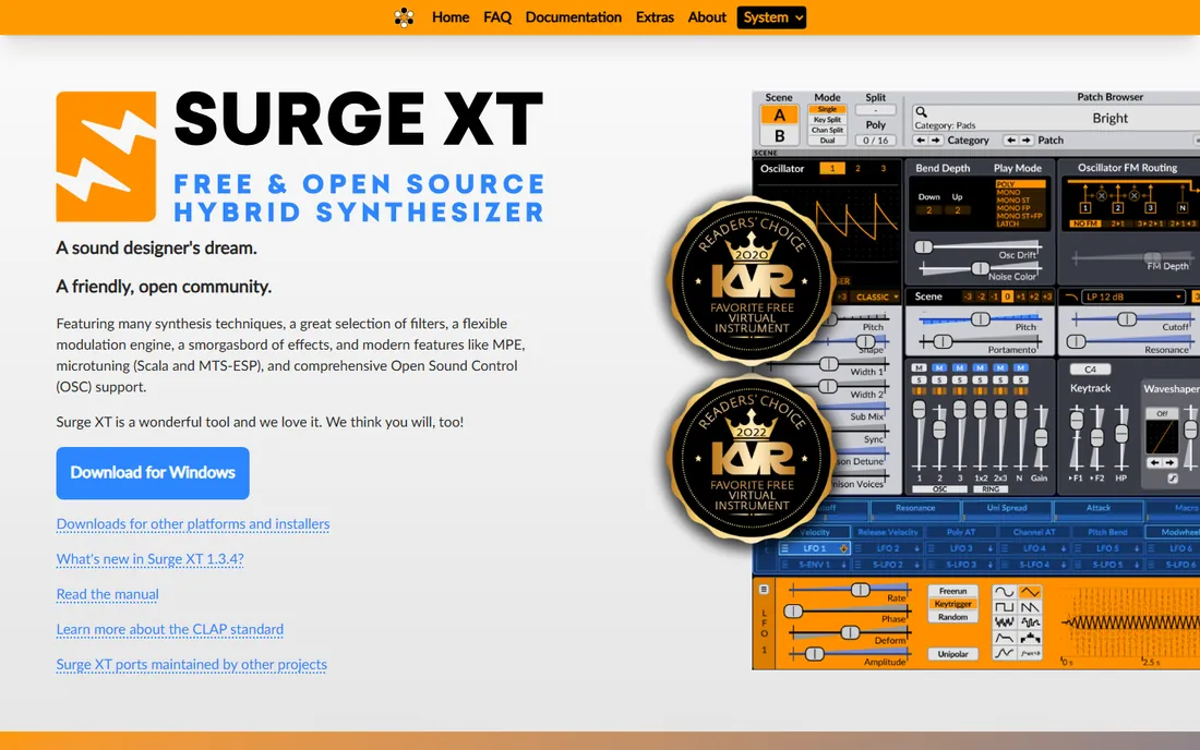 Surge XT homepage
