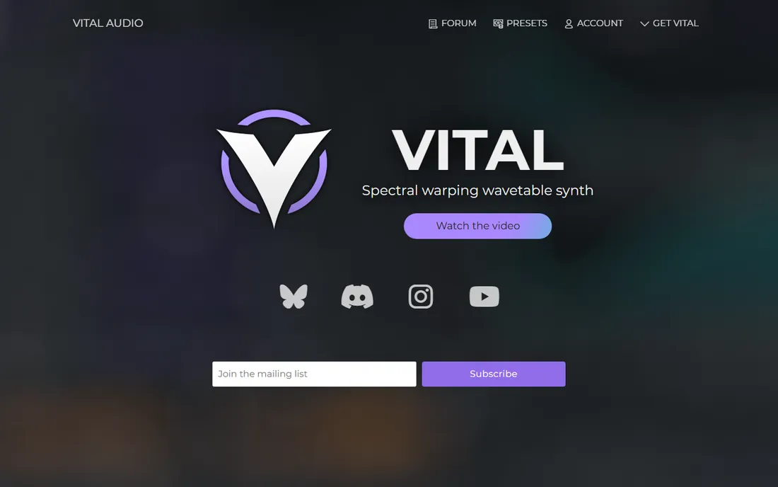 Vital homepage
