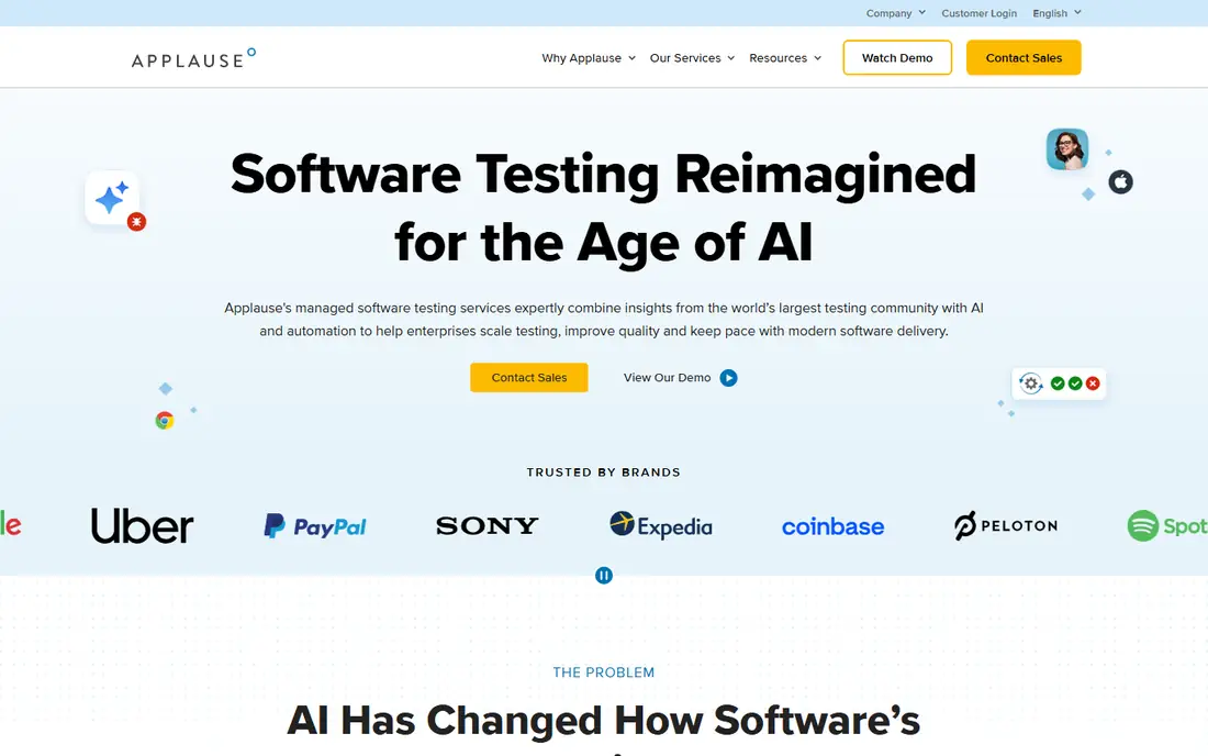 Applause homepage