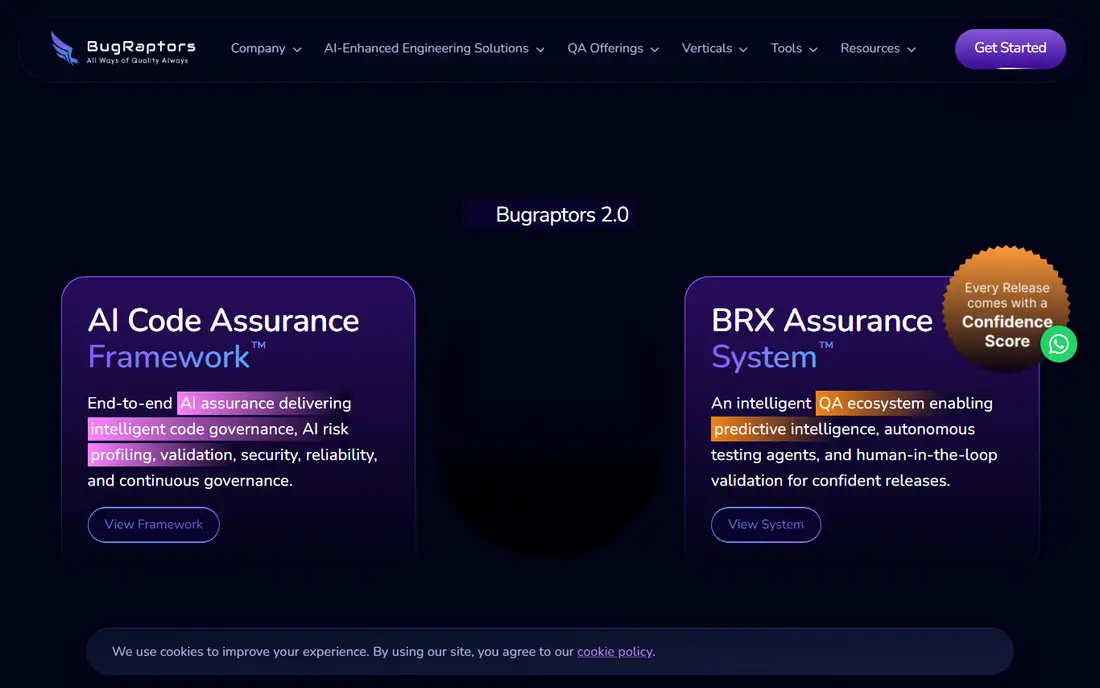 BugRaptors homepage