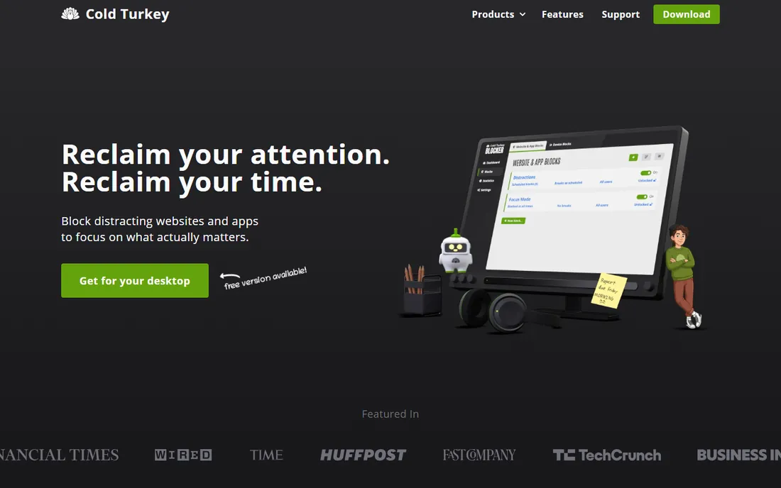 Cold Turkey homepage