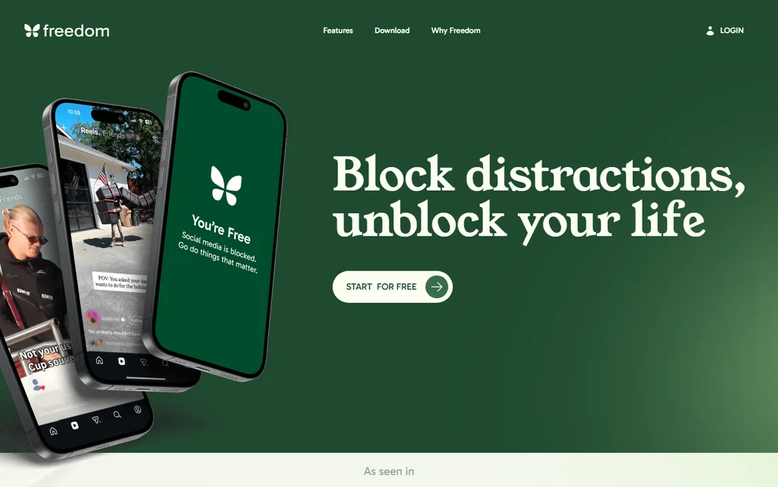 Freedom homepage