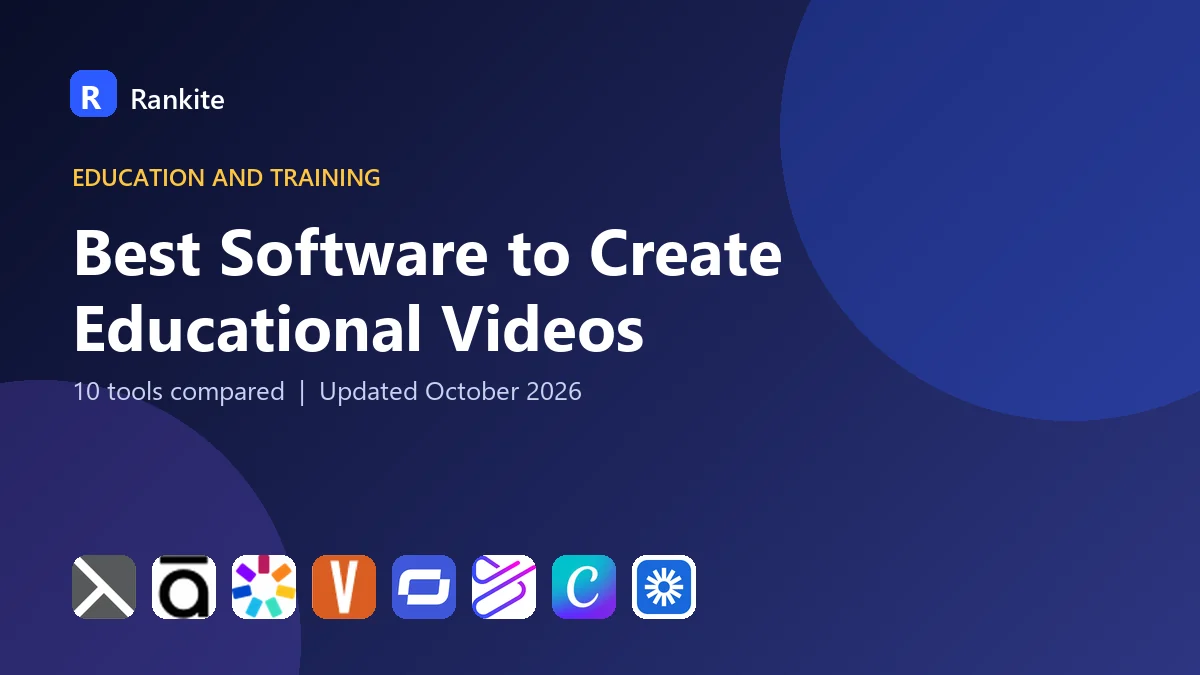 Best Software to Create Educational Videos in 2026: 10 Tools Compared
