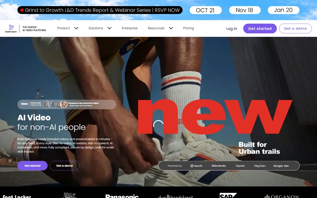 Powtoon homepage