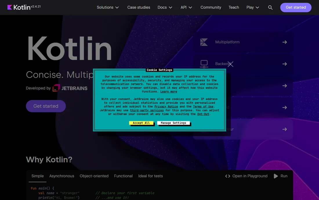 Kotlin Multiplatform homepage