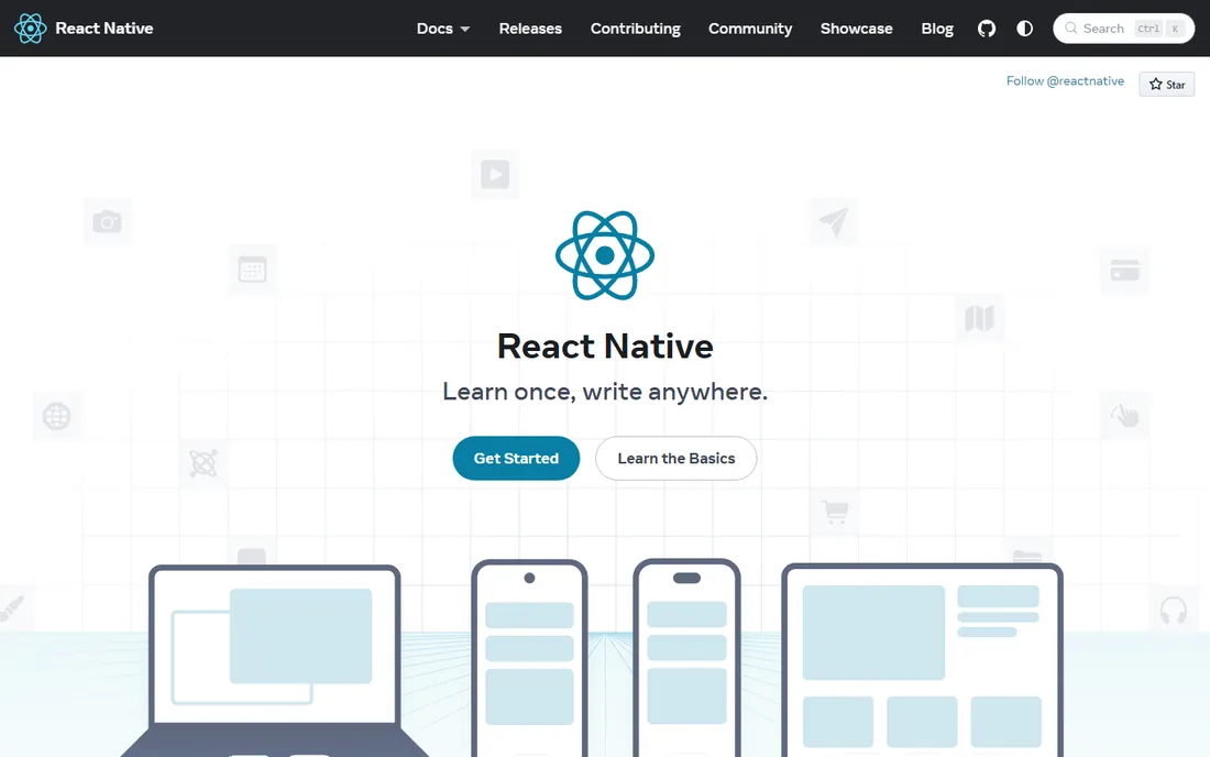 React Native homepage
