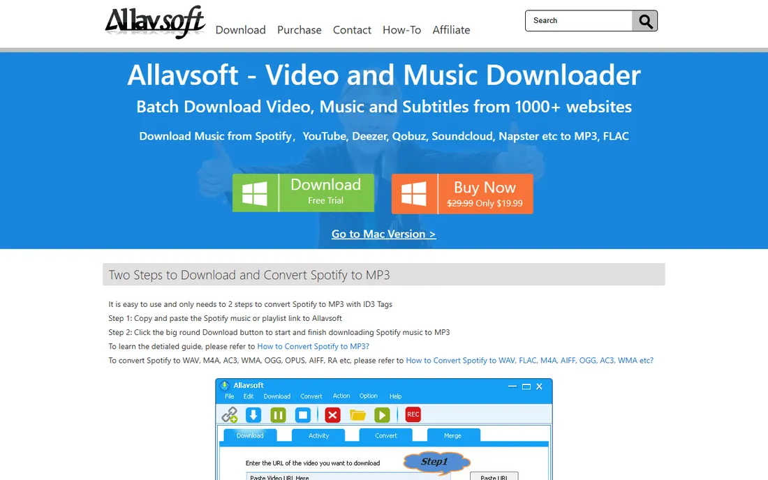 Allavsoft homepage
