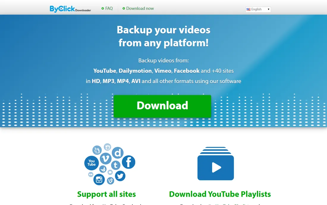ByClick Downloader homepage