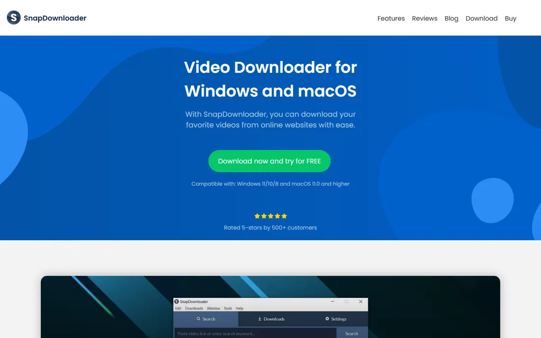SnapDownloader homepage