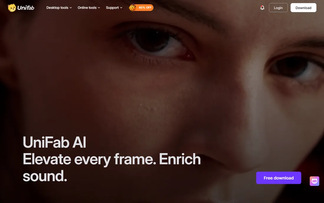 UniFab Video Enhancer homepage