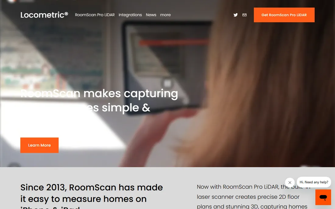 RoomScan Pro homepage