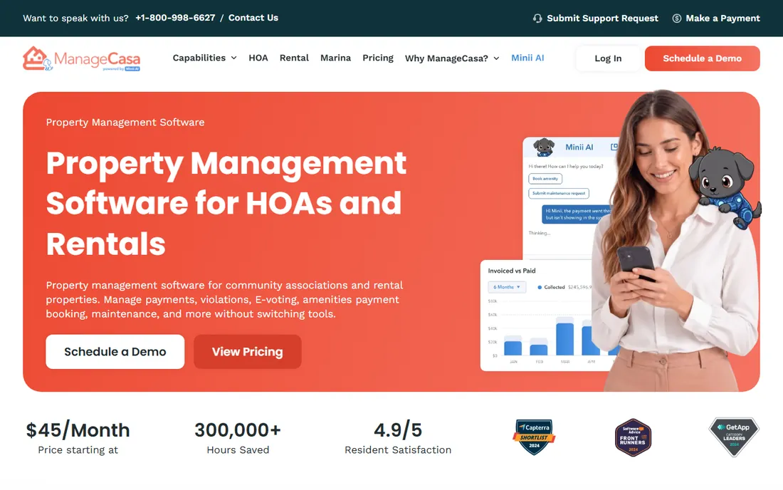 ManageCasa homepage