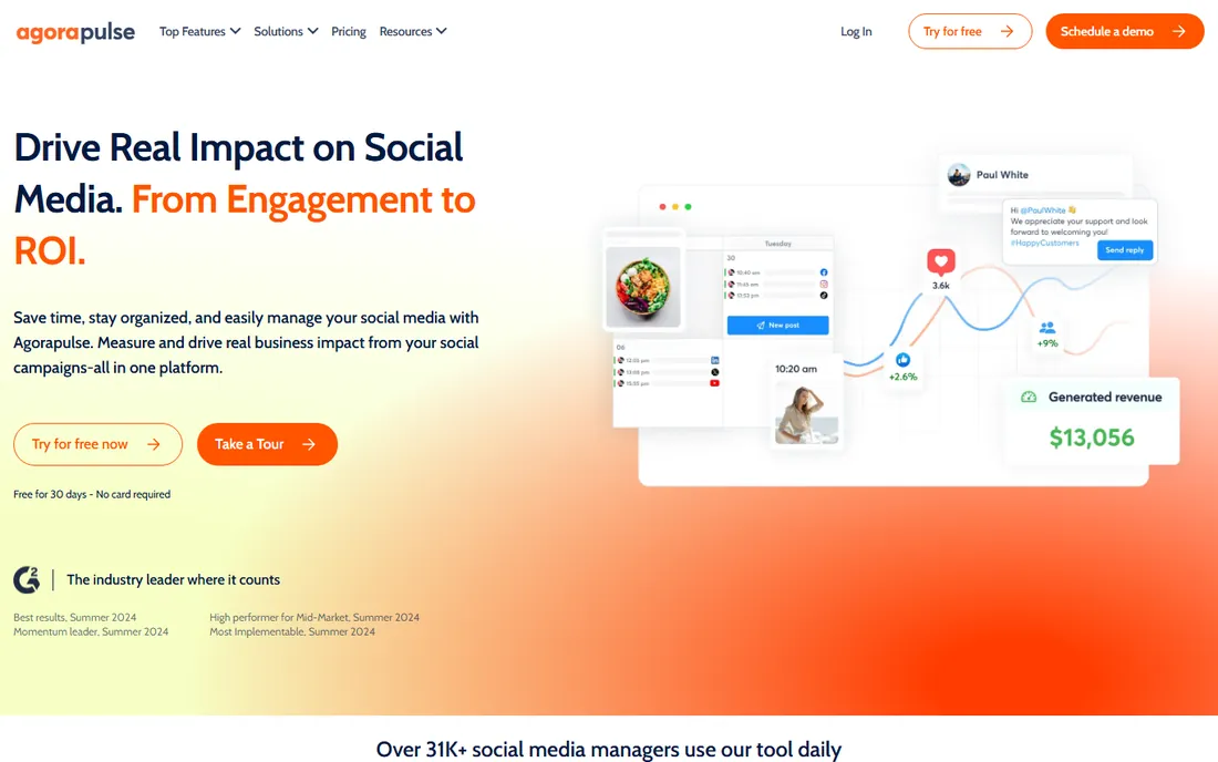 Agorapulse homepage