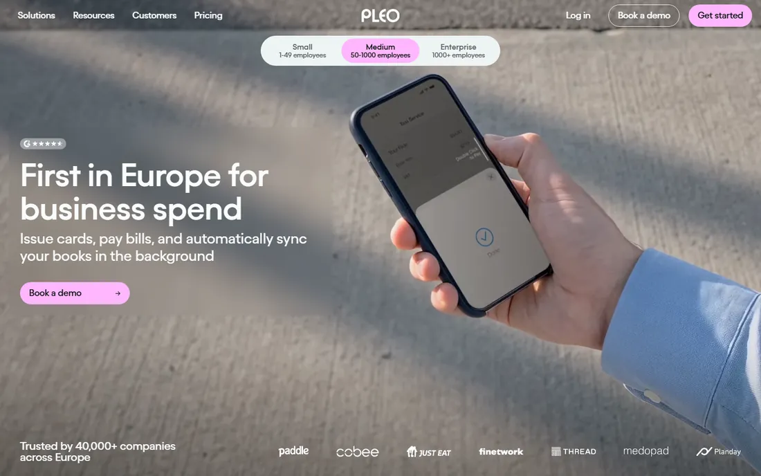 Pleo homepage
