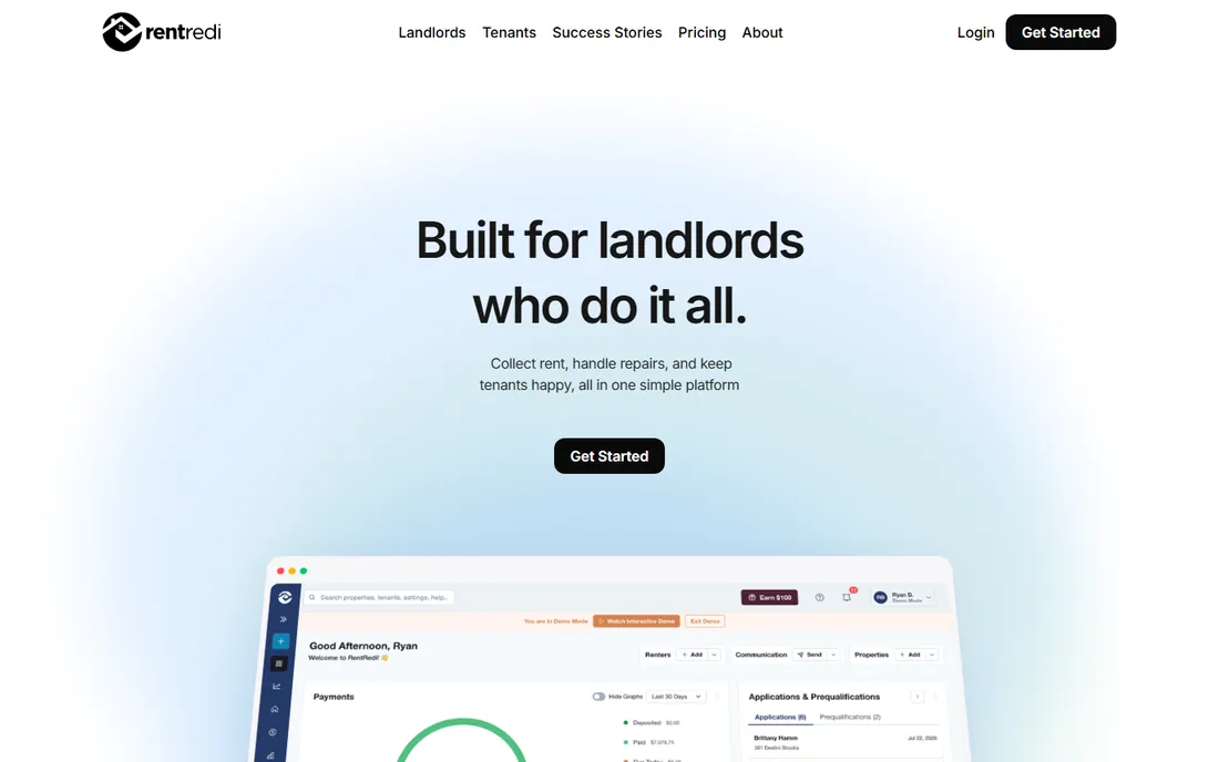 RentRedi homepage