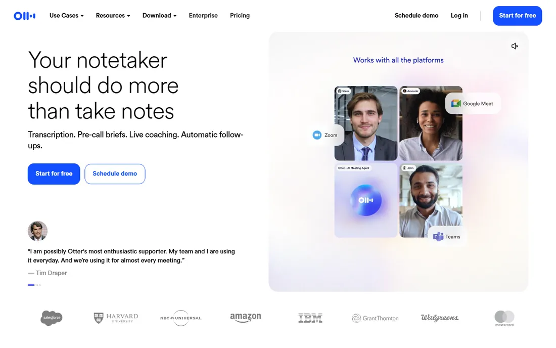 Otter.ai homepage