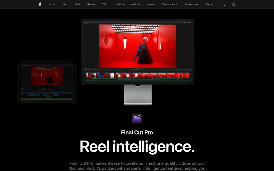 Final Cut Pro homepage