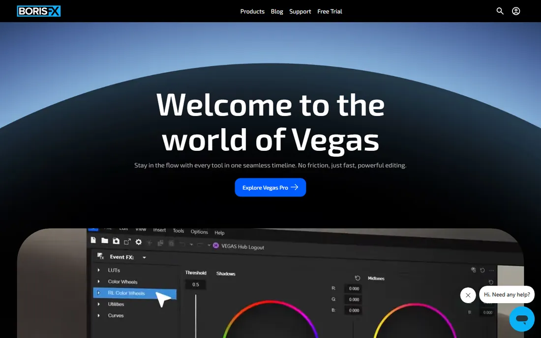 VEGAS Pro homepage
