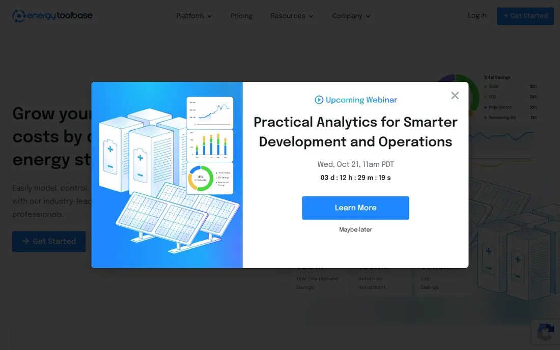 Energy Toolbase homepage