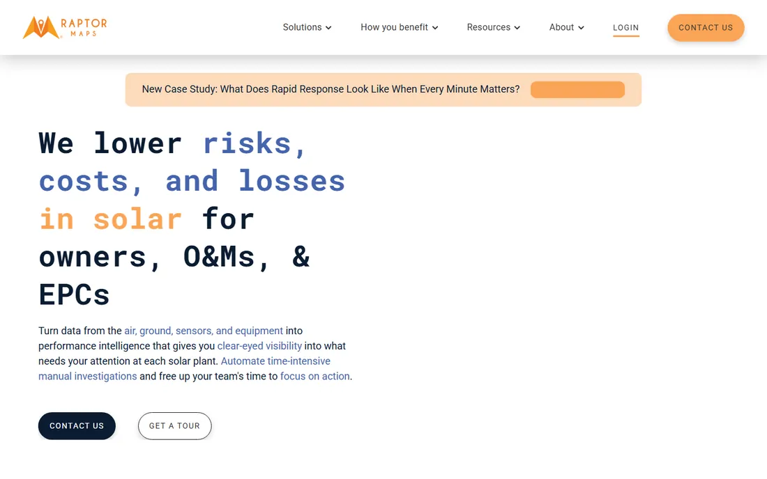Raptor Maps homepage