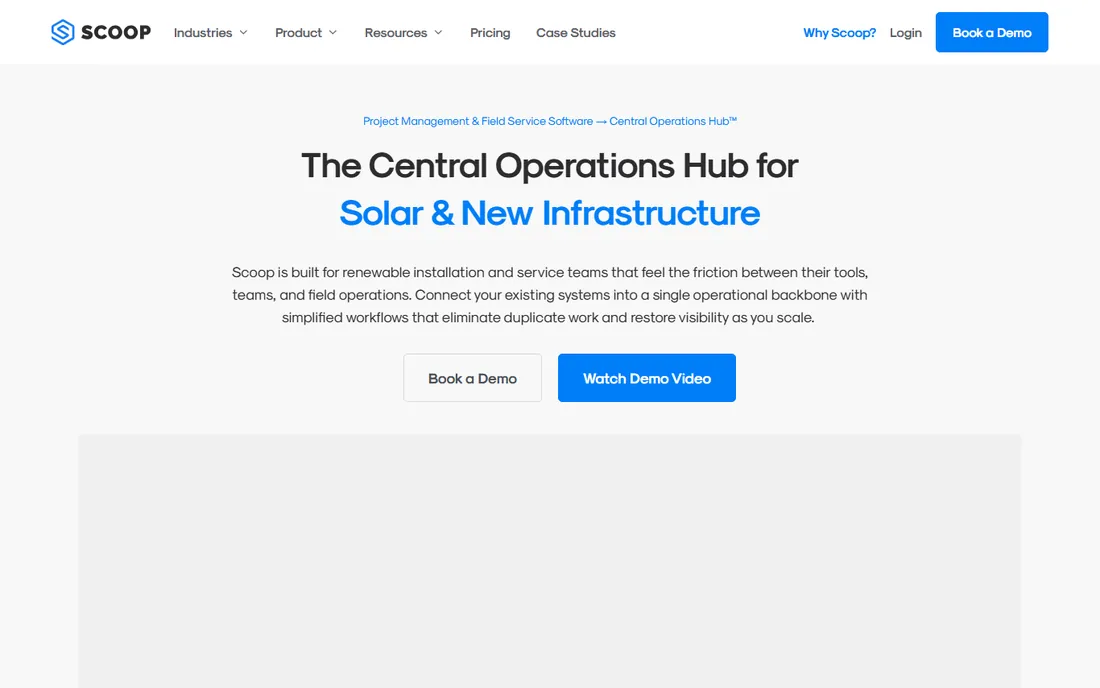 Scoop Solar homepage
