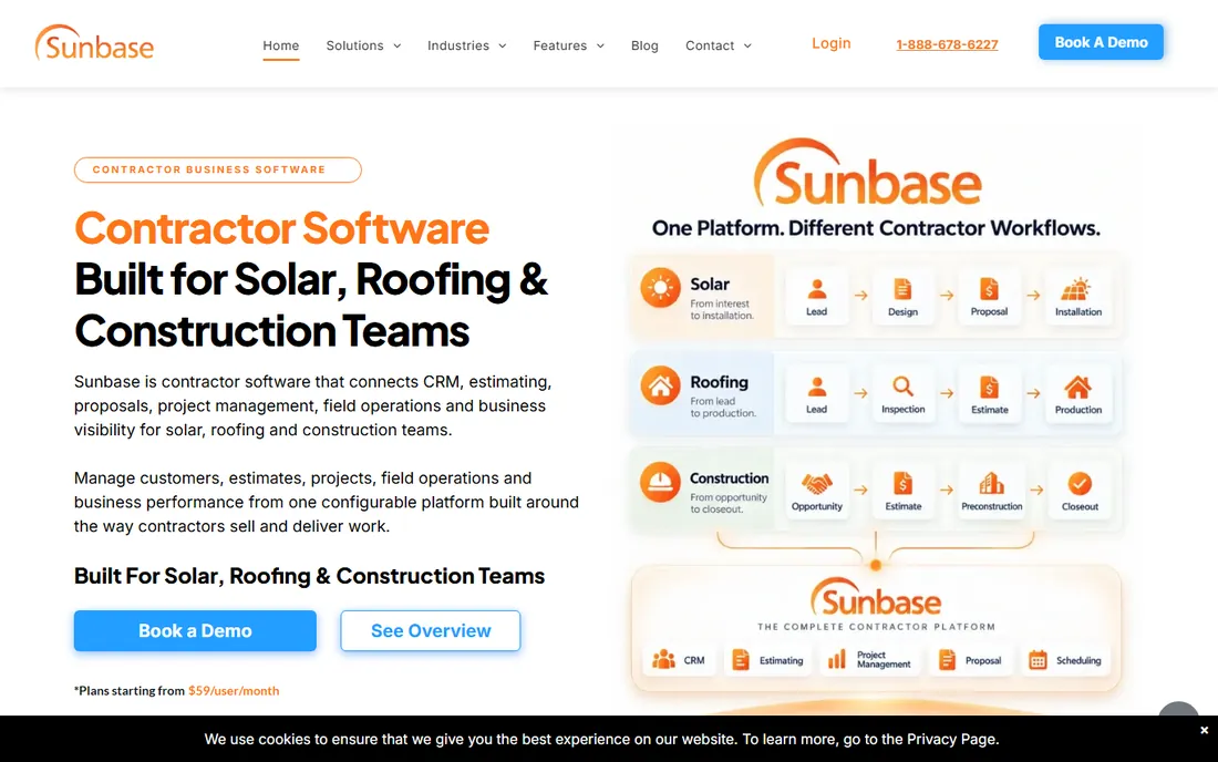 Sunbase homepage